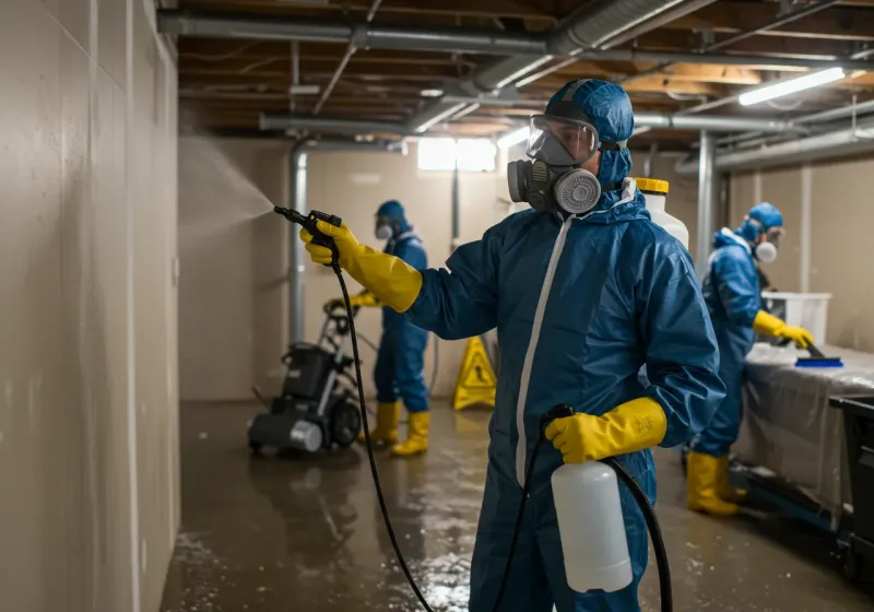 Basement Sanitization and Antimicrobial Treatment process in Elizabethtown, NC