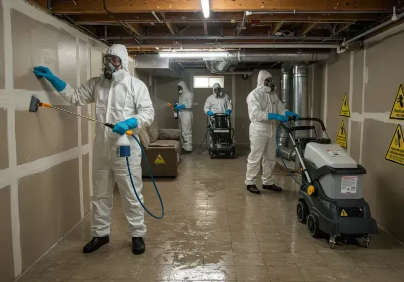 Basement Moisture Removal and Structural Drying process in Elizabethtown, NC